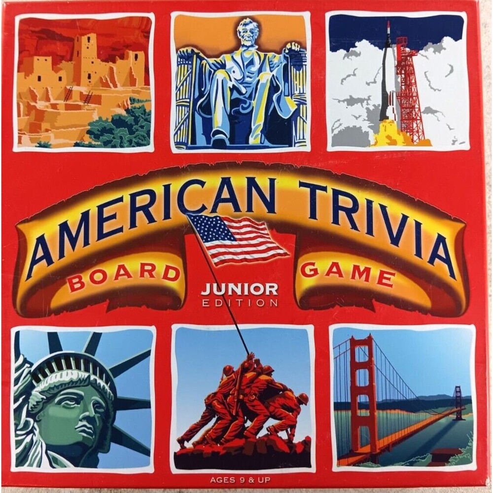 American Trivia Board Game Junior Edition by Outset Media Ages 9 & Up